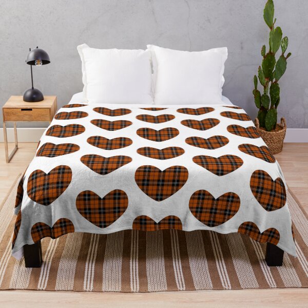 Item preview, Orange Tartan Heart | Scotland | Cute Tartan on White designed and sold by cutetartanshop.