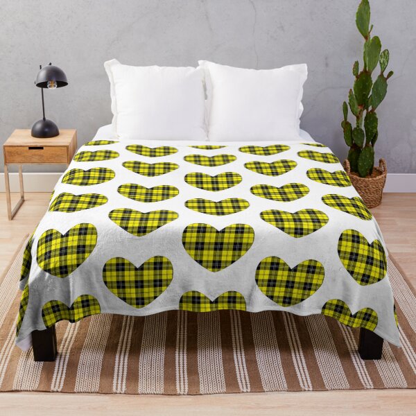 Item preview, Buttercup Yellow Tartan Heart | Scotland | Cute Tartan on White designed and sold by cutetartanshop.