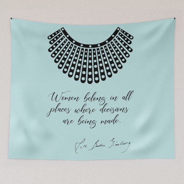 Item preview, Women belong in all places where decisions are being made - RBG (Mint Green) designed and sold by REApparelCo.