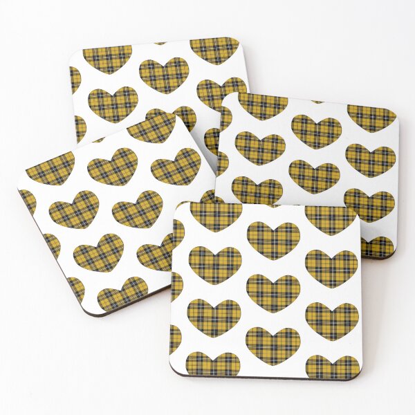 Item preview, Mustard Yellow Tartan Heart | Scotland | Cute Tartan on White designed and sold by cutetartanshop.