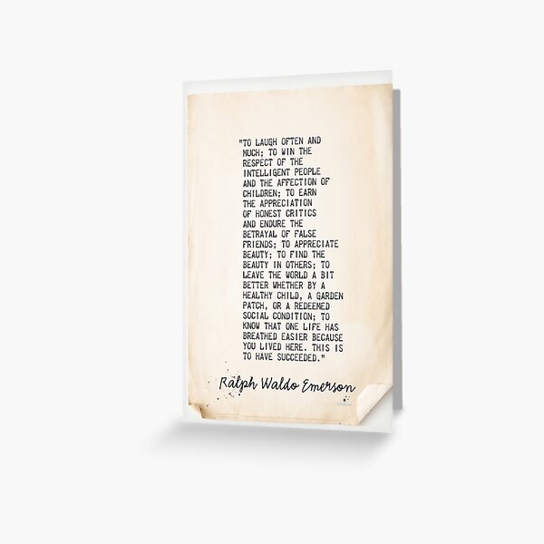 Item preview, Ralph Waldo Emerson, To laugh often and much! designed and sold by epicpaper quotes.