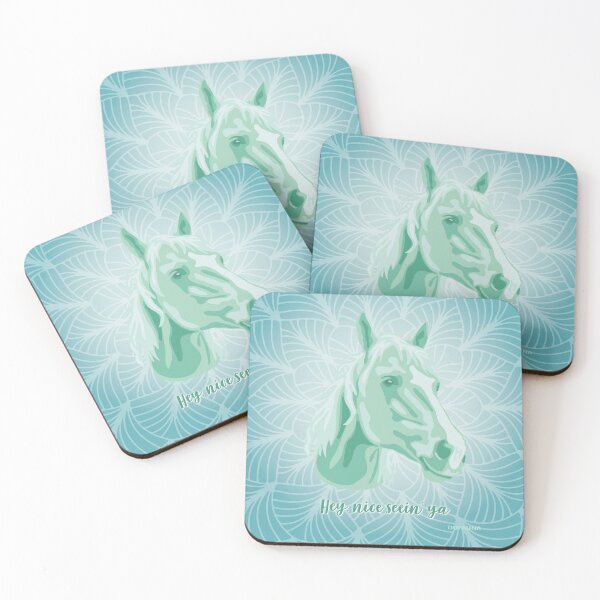 Item preview, Horse Neo Mint Smiling Face "Hey, nice seein' ya" designed and sold by DuFauna.