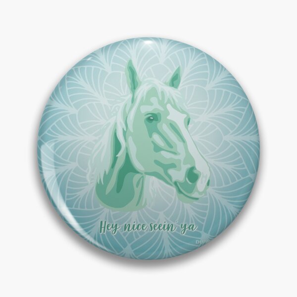 Item preview, Horse Neo Mint Smiling Face "Hey, nice seein' ya" designed and sold by DuFauna.