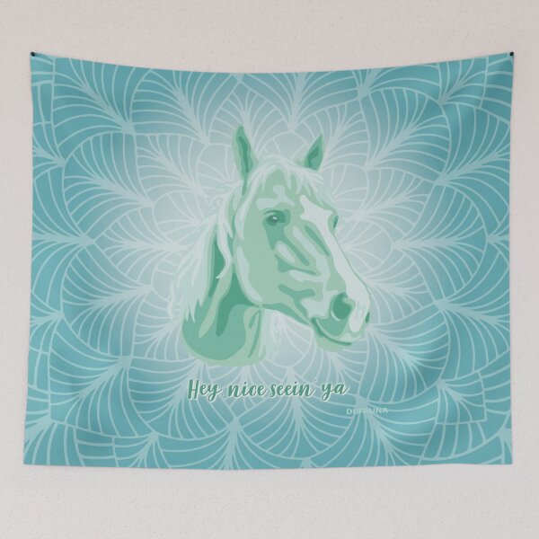 Item preview, Horse Neo Mint Smiling Face "Hey, nice seein' ya" designed and sold by DuFauna.
