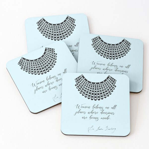 Item preview, Women belong in all places where decisions are being made - RBG (Minty Blue) designed and sold by REApparelCo.