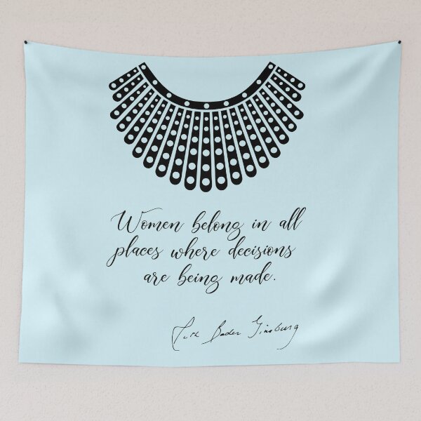 Item preview, Women belong in all places where decisions are being made - RBG (Minty Blue) designed and sold by REApparelCo.