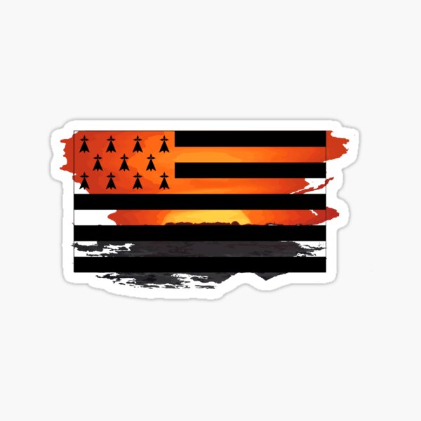 gwenn ha du and sunset in brittany Sticker