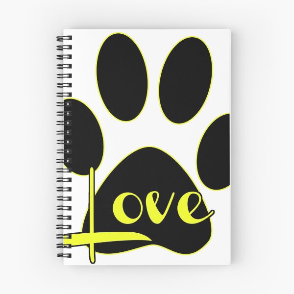 Item preview, Puppy Love Paw Print Black and Yellow Design designed and sold by Mindsofcreation.