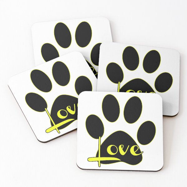 Item preview, Puppy Love Paw Print Black and Yellow Design designed and sold by Mindsofcreation.