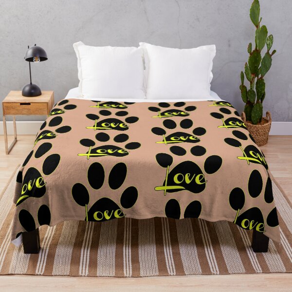 Item preview, Puppy Love Paw Print Black and Yellow Design designed and sold by Mindsofcreation.