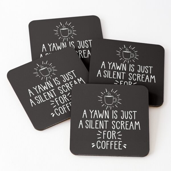 Item preview, a yawn is a silent scream for coffee designed and sold by Majesticoo.