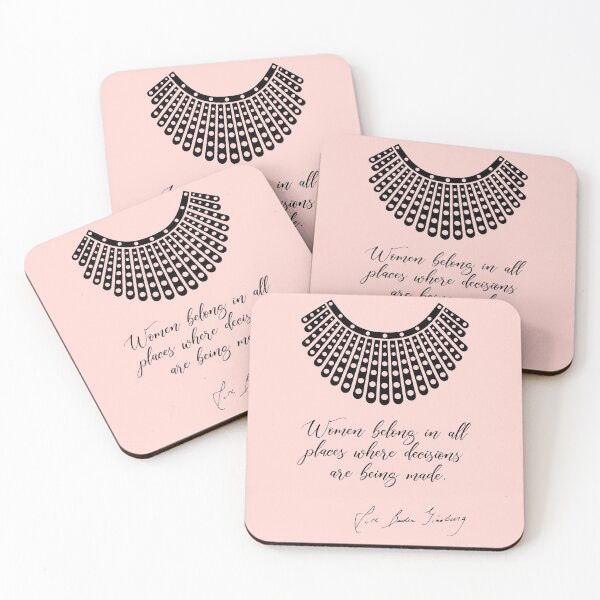 Item preview, Women belong in all places where decisions are being made - RBG (Peach) designed and sold by REApparelCo.