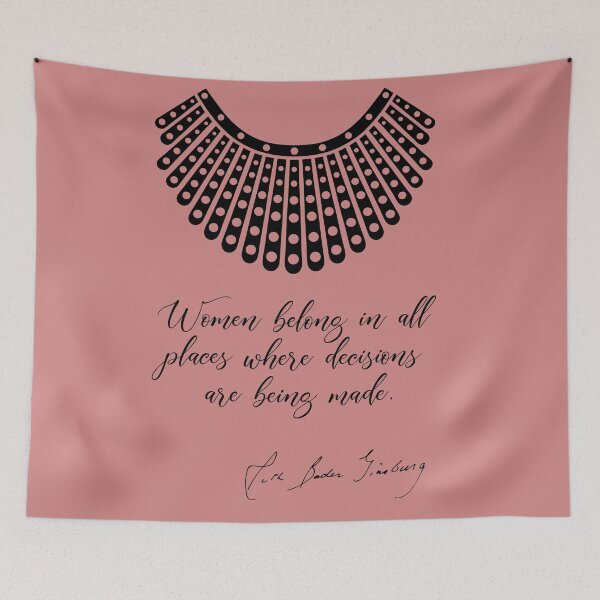 Item preview, Women belong in all places where decisions are being made - RBG (Pink D) designed and sold by REApparelCo.