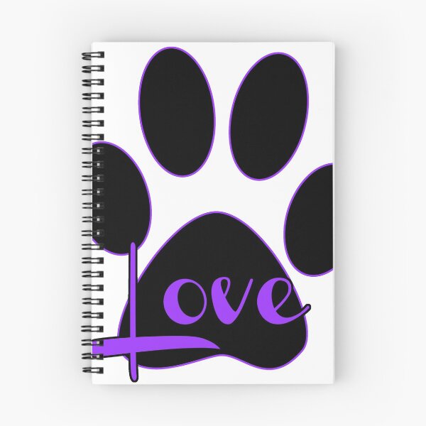 Item preview, Puppy Love Paw Print Black and Purple Design designed and sold by Mindsofcreation.