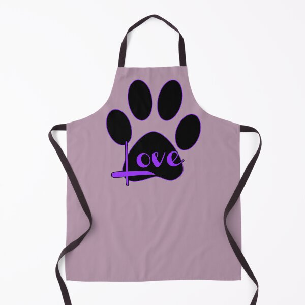 Item preview, Puppy Love Paw Print Black and Purple Design designed and sold by Mindsofcreation.