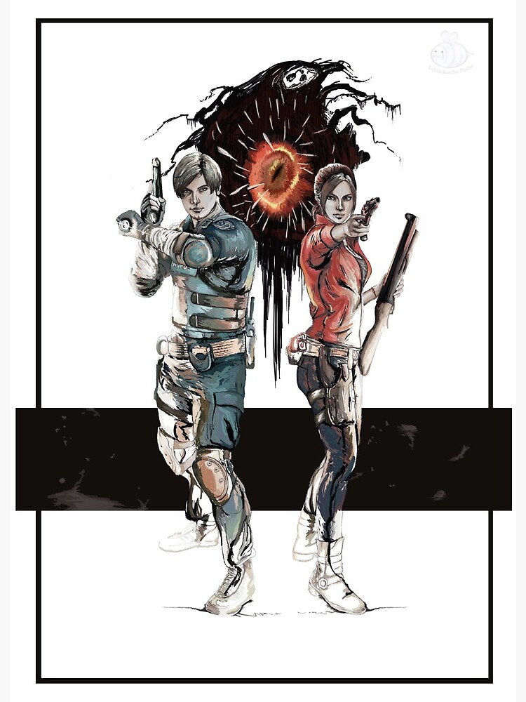 Resident Evil 2 Remake / Leon Kennedy and Claire Redfield Poster