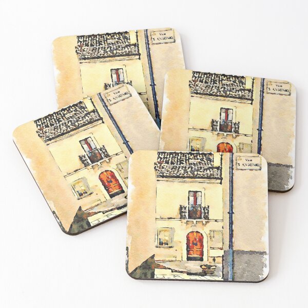 Item preview, Borrello: foreshortening with door balcony and window designed and sold by Giuseppe Cocco.