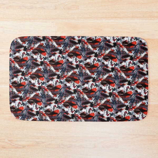 Item preview, Feather Pattern In Red Black and White  designed and sold by Lynn  Marie Sharp.