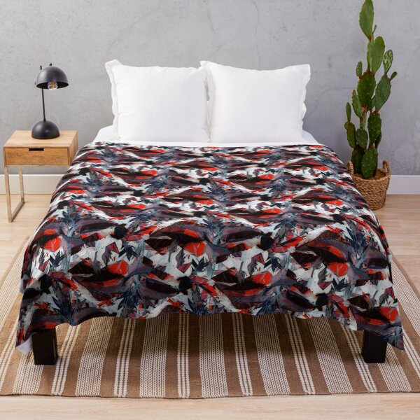 Item preview, Feather Pattern In Red Black and White  designed and sold by Lynn  Marie Sharp.