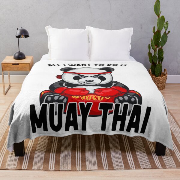 Item preview, Muay Thai Panda All I Want To Do Is Cute Bear Boxer designed and sold by GrandeDuc.