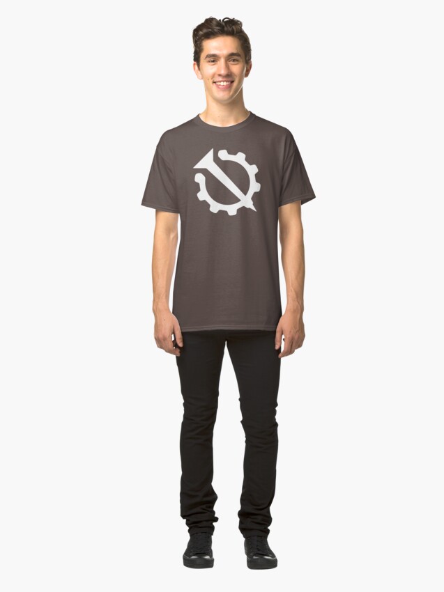 Vista alternativa de Camiseta clásica Hola Bandera oficial de Internet (uñas y engranaje)