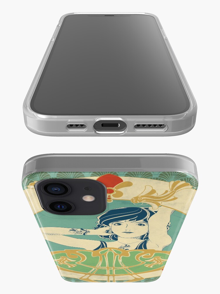 Coque iPhone ''Parure Poisson bleu - Illustration Art Nouveau' : autre vue