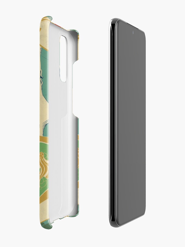 Coque et skin adhésive Samsung Galaxy ''Parure Poisson bleu - Illustration Art Nouveau' : autre vue