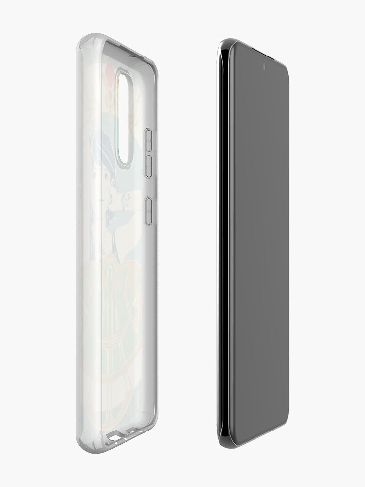 Coque et skin adhésive Samsung Galaxy ''Parure Poisson bleu - Illustration Art Nouveau' : autre vue