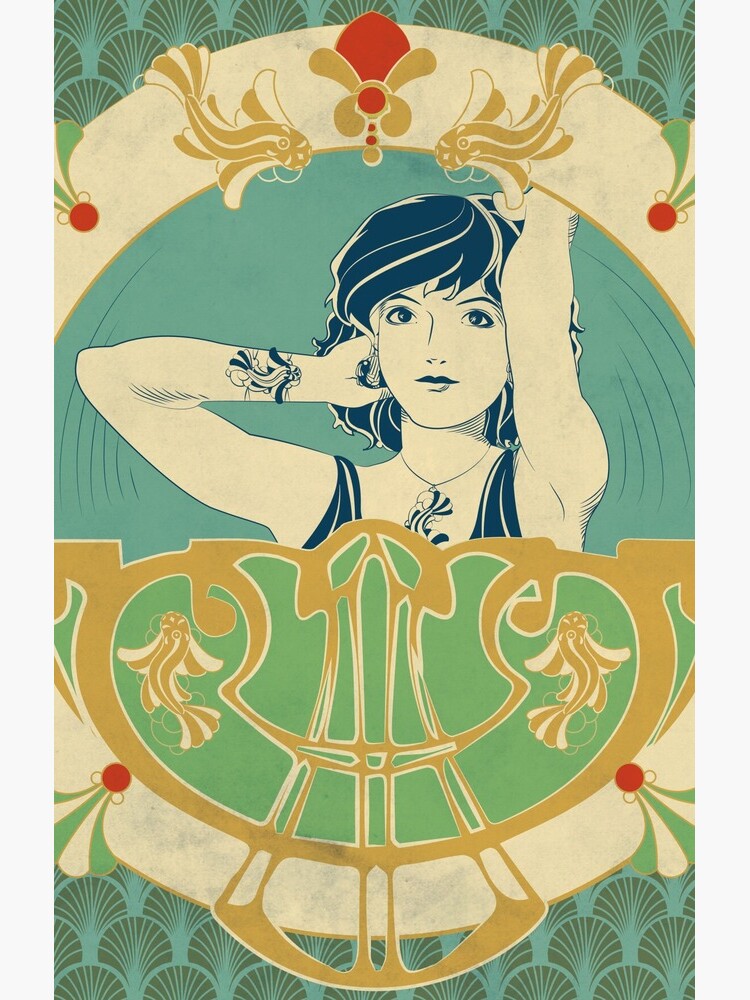« Parure Poisson bleu - Illustration Art Nouveau » par NOVAbijoux