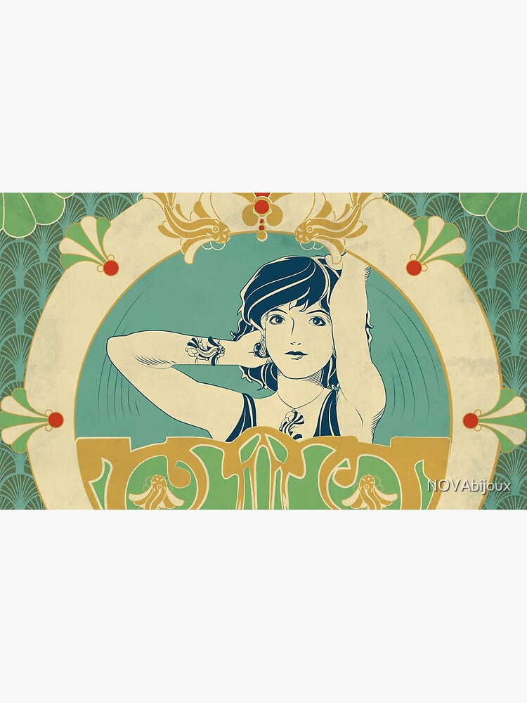 « Parure Poisson bleu - Illustration Art Nouveau » par NOVAbijoux