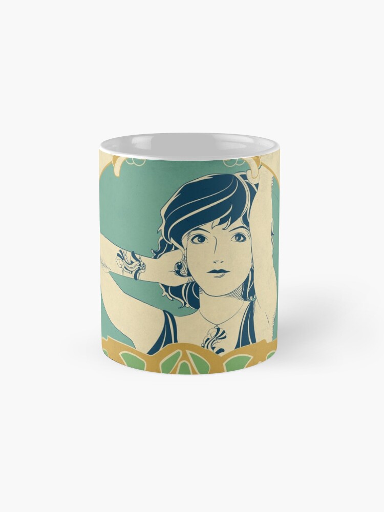 Mug ''Parure Poisson bleu - Illustration Art Nouveau' : autre vue