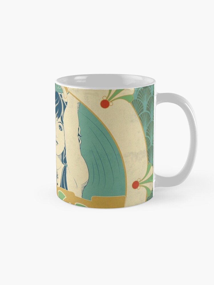 Mug ''Parure Poisson bleu - Illustration Art Nouveau' : autre vue