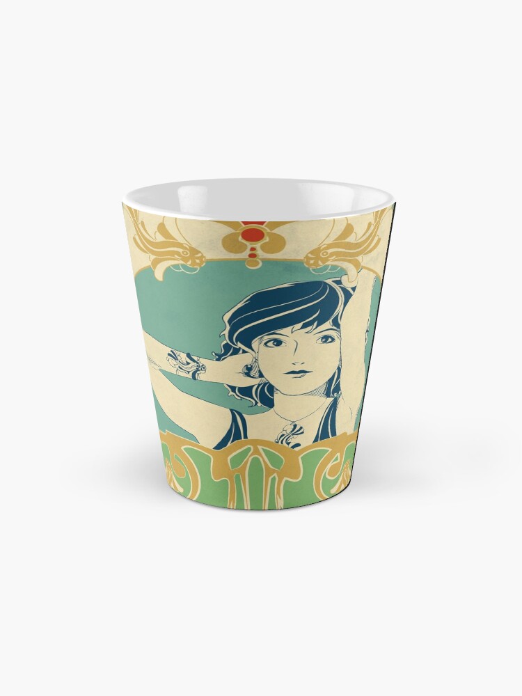Mug ''Parure Poisson bleu - Illustration Art Nouveau' : autre vue