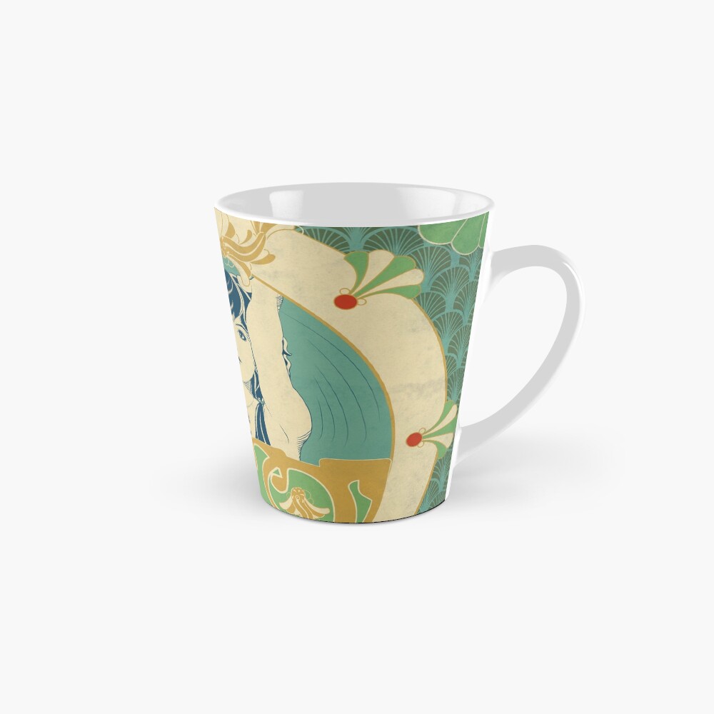 Mug « Parure Poisson bleu - Illustration Art Nouveau»