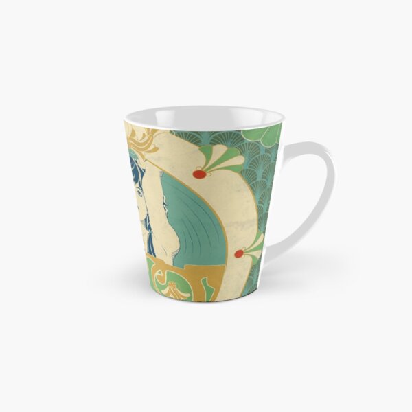Parure Poisson bleu - Illustration Art Nouveau Mug long