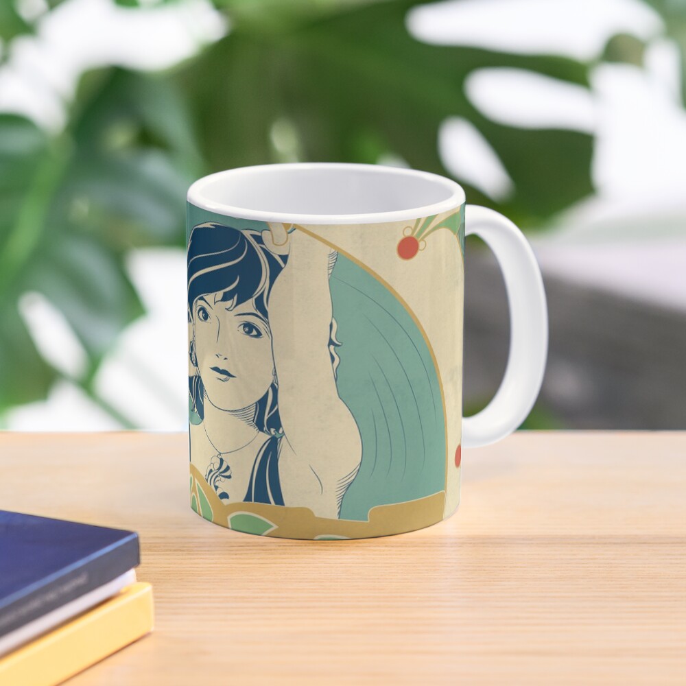 Mug « Parure Poisson bleu - Illustration Art Nouveau»
