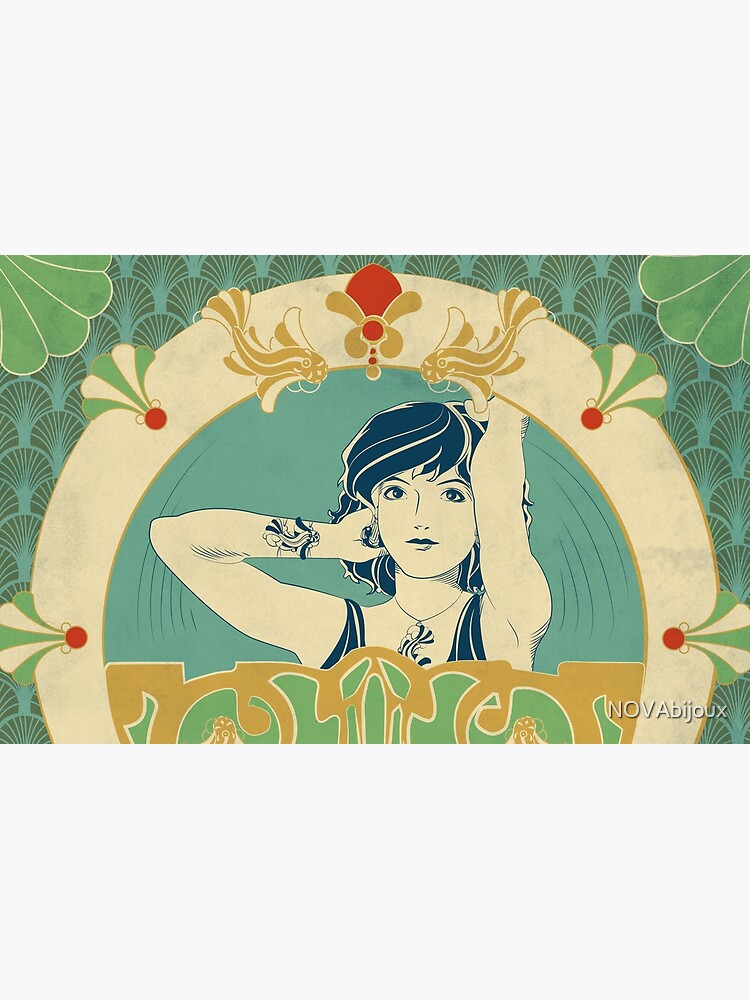 « Parure Poisson bleu - Illustration Art Nouveau » par NOVAbijoux