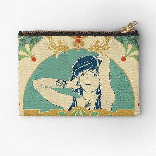 Parure Poisson bleu - Illustration Art Nouveau Pochette