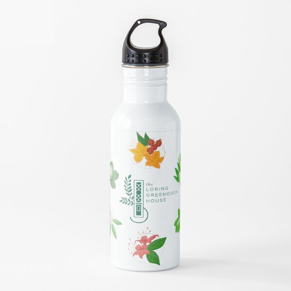 Plantas nativas y logotipo Botella de agua