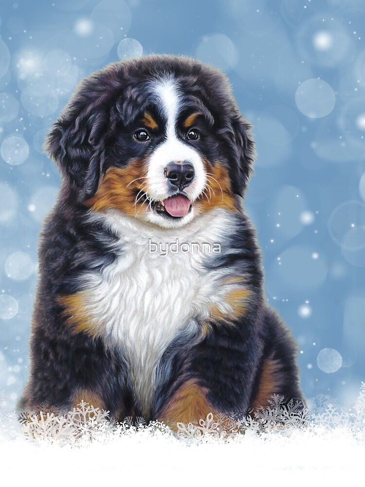 Impression sur toile for Sale avec l'œuvre « Chiot bouvier bernois