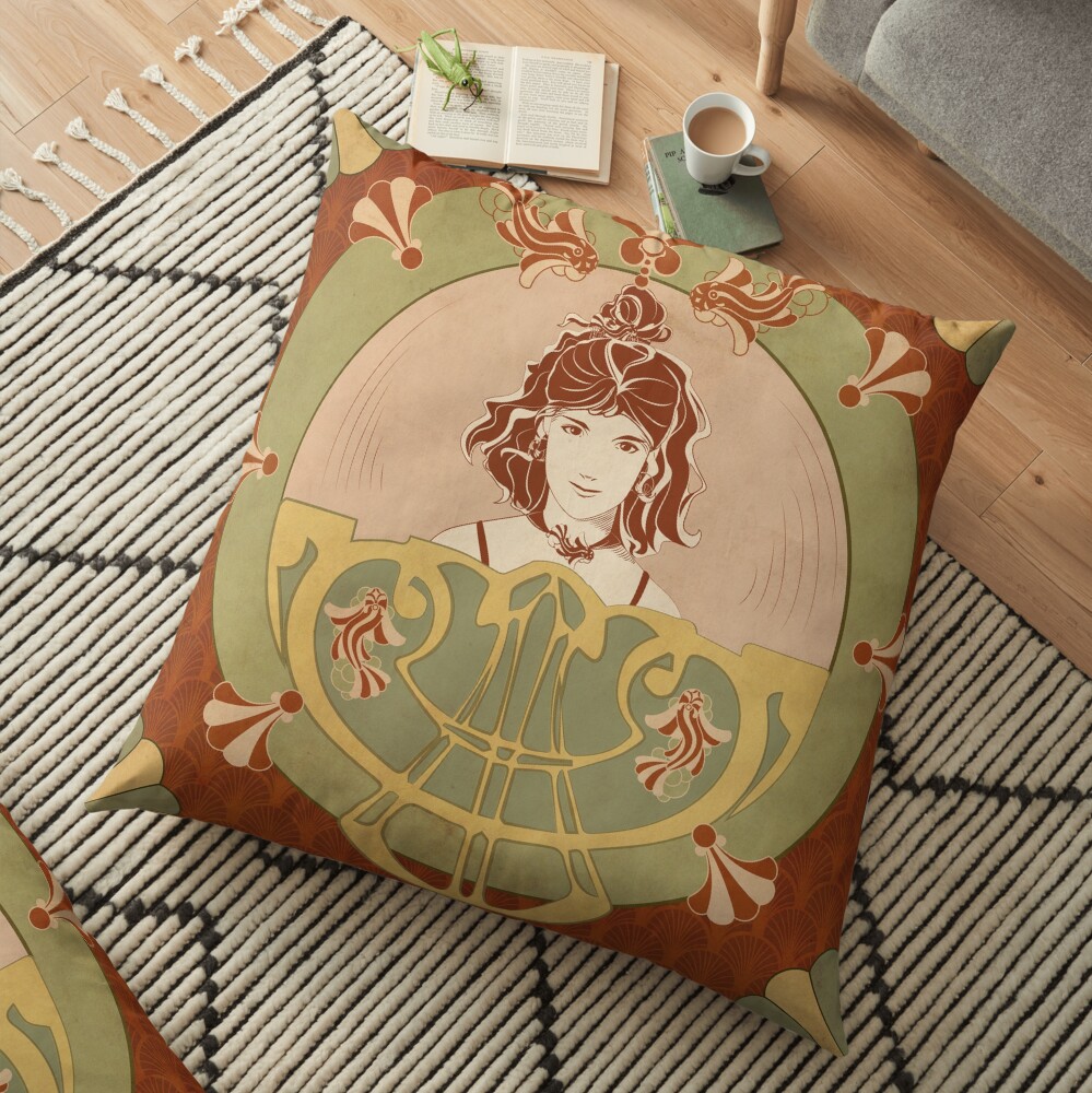 Coussin de sol « Parure Poisson rouge»
