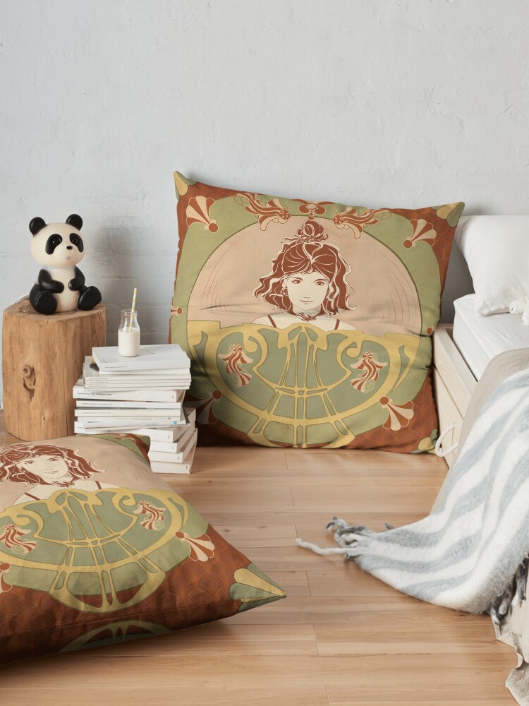 Coussin de sol ''Parure Poisson rouge' : autre vue