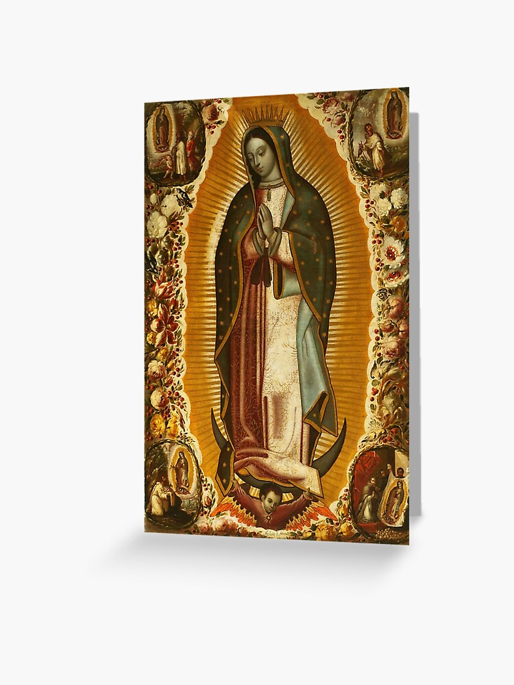 La Virgen De Guadalupe Mother Mary Madre de Dios Greeting Card by vagonart