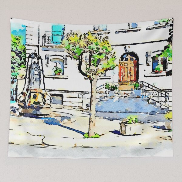Item preview, Borrello: square with water well designed and sold by Giuseppe Cocco.