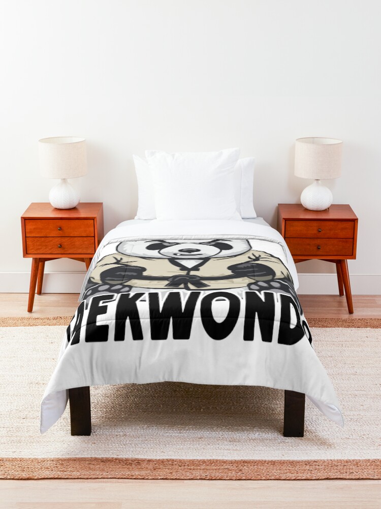 Alternate view of Taekwondo Panda All I Want To Do Is Cute Bear Comforter
