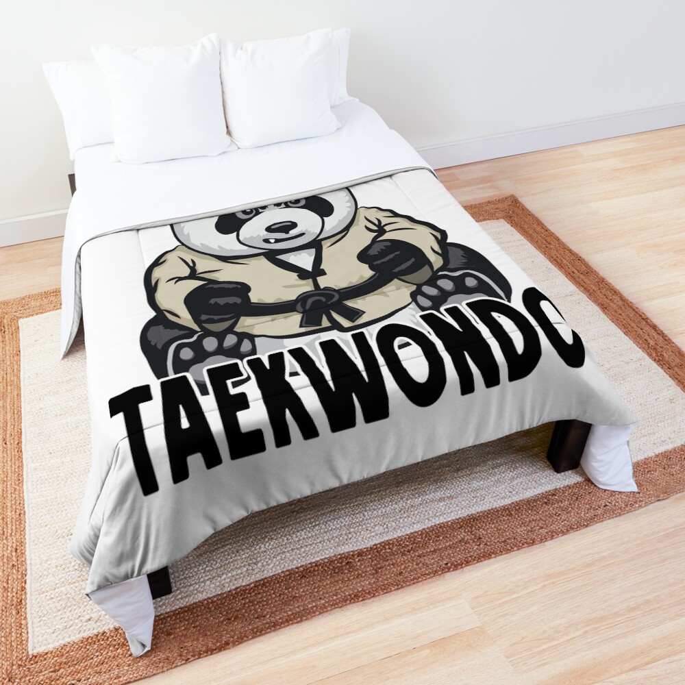 Taekwondo Panda All I Want To Do Is Cute Bear Comforter