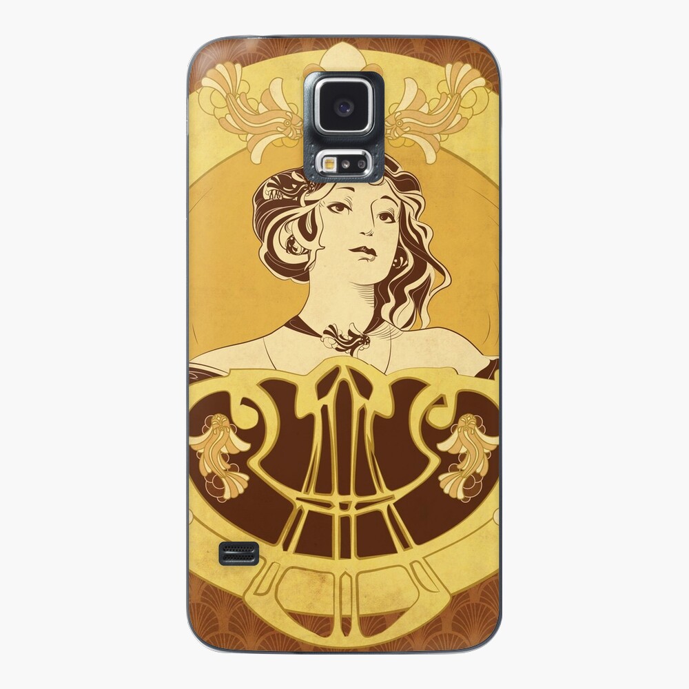 Coque et skin adhésive Samsung Galaxy « Parure Poisson brun»