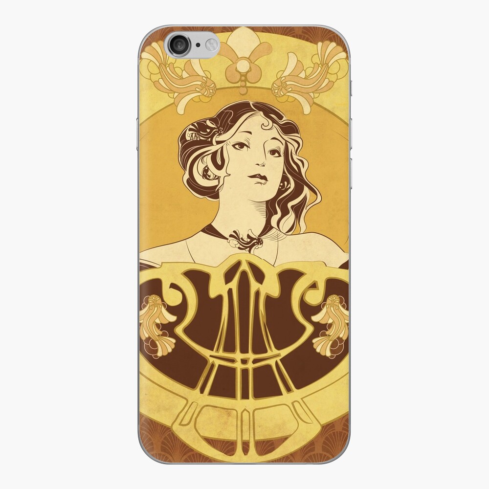Skin (autocollant) iPhone « Parure Poisson brun»