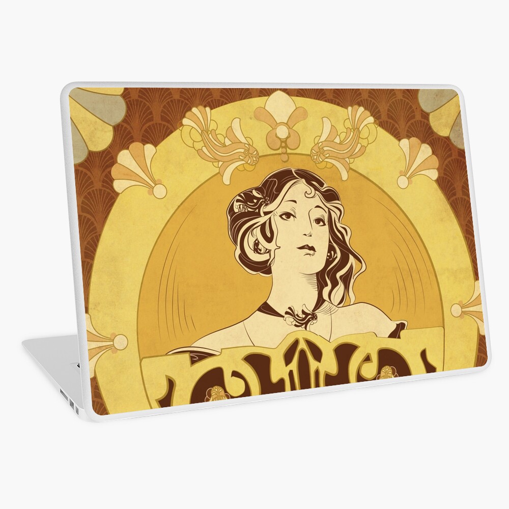 Skin adhésive d'ordinateur « Parure Poisson brun»