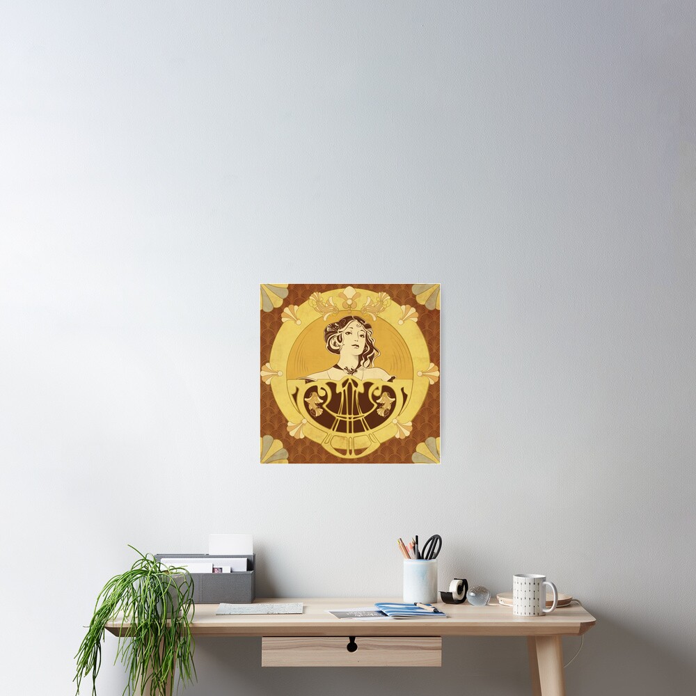 Poster « Parure Poisson brun»